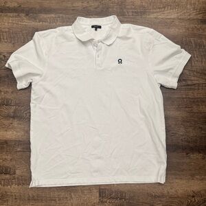 Quince White Polo Shirt with Black Logo